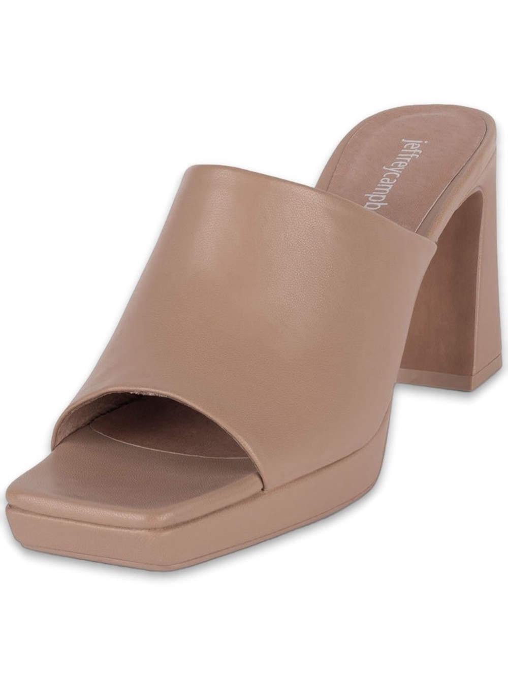 jeffrey campbell Caviar Mule Sandal in Dark Nude side 8